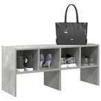 vidaXL Schoenenrek stapelbaar 89,5x30x40 cm betongrijs, Huis en Inrichting, Verzenden, Nieuw