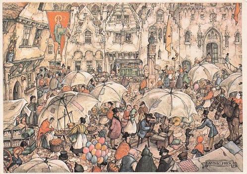 Anton Pieck (Nederlandse illustrator) - Ansichtkaart (200) -, Verzamelen, Postkaarten | Buitenland