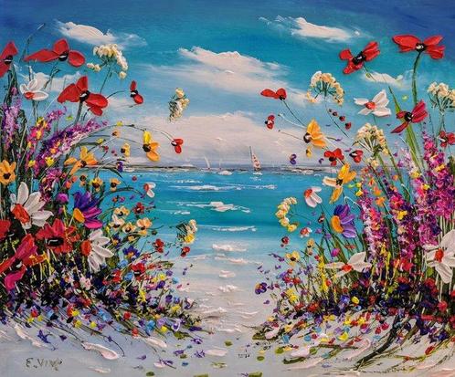 Evelina Vine (XXI) - Summer breeze, Antiek en Kunst, Kunst | Schilderijen | Klassiek