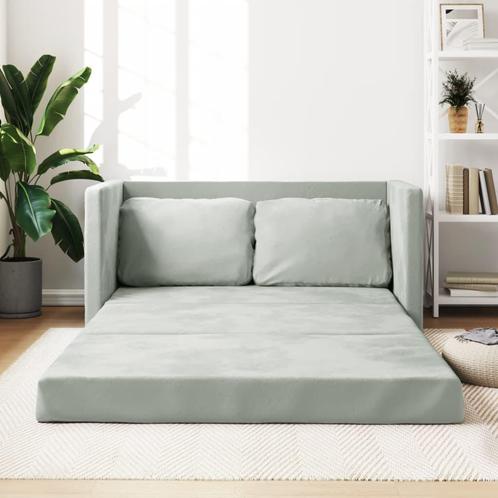 vidaXL Slaapbank vloermodel 2-in-1 122x204x55 cm fluweel, Huis en Inrichting, Zetels | Zetels, Nieuw, Verzenden