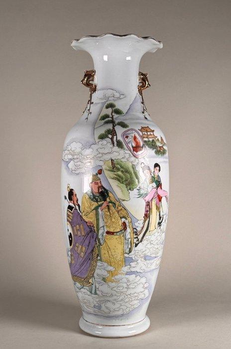 Vase - Porcelaine - Chine - vase famille rose, Antiek en Kunst, Antiek | Overige Antiek