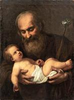 Scuola caravaggesca (XVII) - San Giuseppe con Gesù Bambino