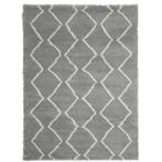 Vloerkleed hoogpolig - grijs - 200x300 cm - berber stijl -, Verzenden, Nieuw