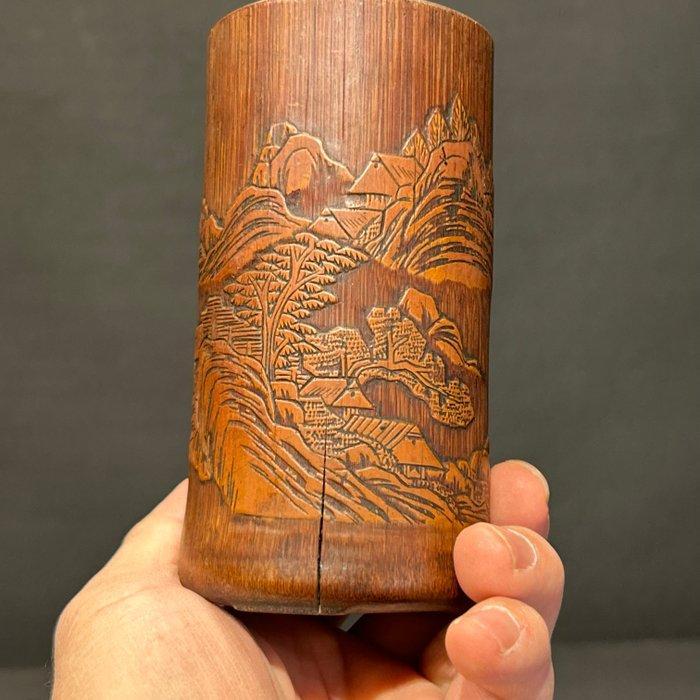 Pot à pinceaux - Bambou, Antiek en Kunst, Antiek | Overige Antiek