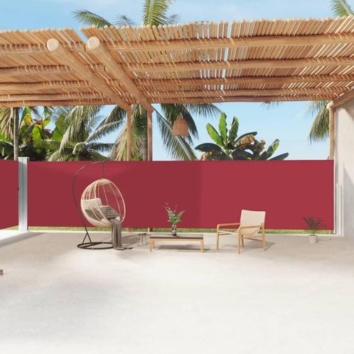 vidaXL Windscherm uittrekbaar 180x1200 cm rood, Tuin en Terras, Parasols, Nieuw, Verzenden