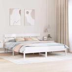 vidaXL Bedframe Wit 180 x 200 cm Massief grenenhout, Verzenden, Nieuw