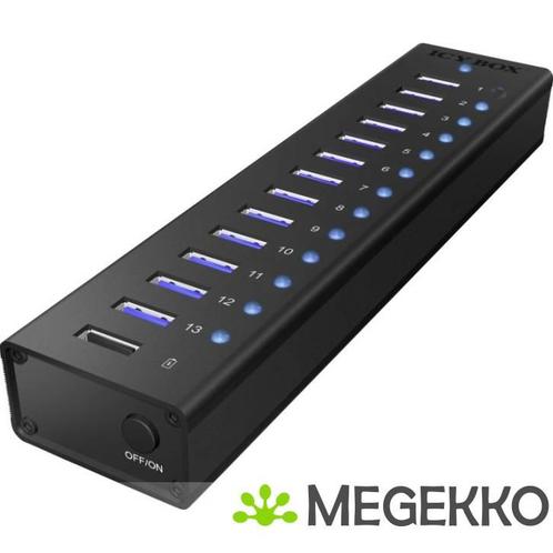 ICY BOX IB-AC6113 13-Port USB 3.0 Hub, Computers en Software, USB Sticks, Nieuw, Verzenden