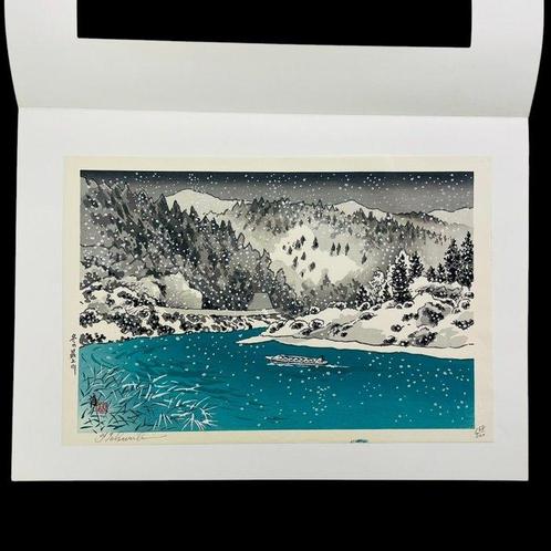 Winter op de Mogami-rivier - houtsnede - Tokuriki, Antiek en Kunst, Antiek | Overige Antiek