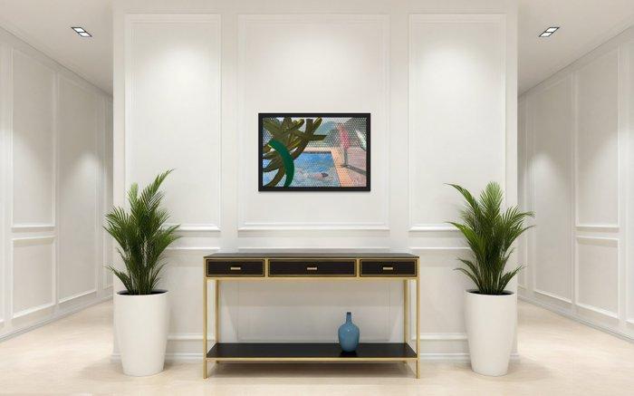 RINGER - Hockney Pixel 1/1 Toile Large, Antiek en Kunst, Kunst | Designobjecten