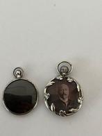 Cadre photo (2) - Plaqué(e) argent - Fotohangers Medaillon, Antiquités & Art