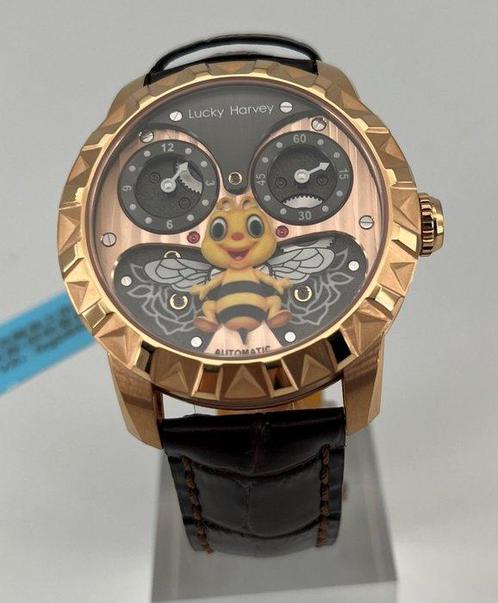 LUCKY HARVEY - Gold Bee Automatic Watch Round Shaped Case, Handtassen en Accessoires, Horloges | Heren