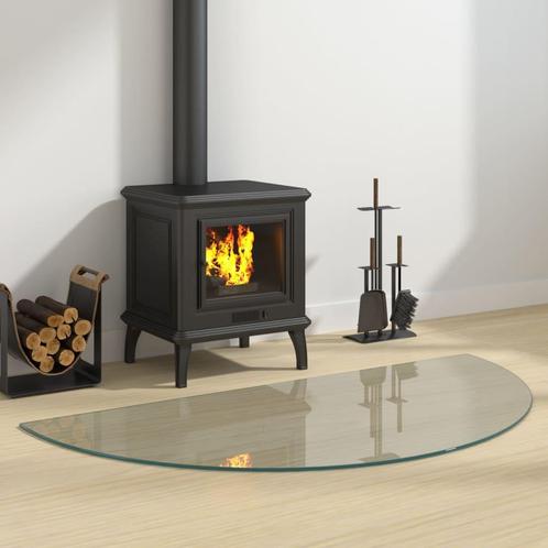vidaXL Glasplaat voor open haard halfrond 1200x600 mm, Doe-het-zelf en Bouw, Glas en Ramen, Nieuw, Verzenden