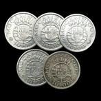 Portugees Mozambique. Republic. Silver 5x 10 Escudos Coins