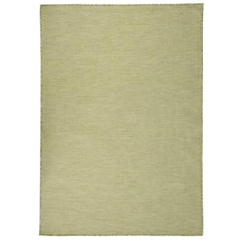 vidaXL Buitenkleed platgeweven 140x200 cm groen, Huis en Inrichting, Stoffering | Tapijten en Vloerkleden, Nieuw, Verzenden