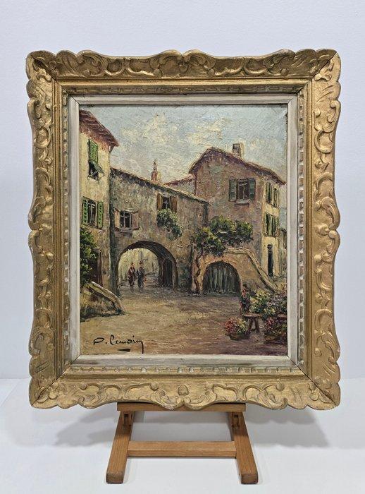 Pierre Lemoine (1920-2006) - Lumière dans la ruelle, Antiek en Kunst, Kunst | Schilderijen | Klassiek