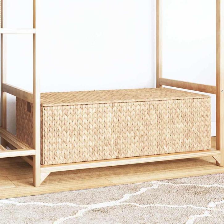 vidaXL Opbergbox Naturel 75 x 42 x 23 cm Waterhyacint, Doe-het-zelf en Bouw, Kratten en Dozen, Nieuw, Verzenden
