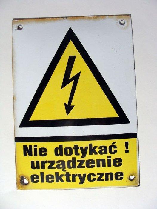 Emailleschild Oud emailleschild Waarschuwing:, Antiquités & Art, Antiquités | Assiettes décoratives & Carrelages