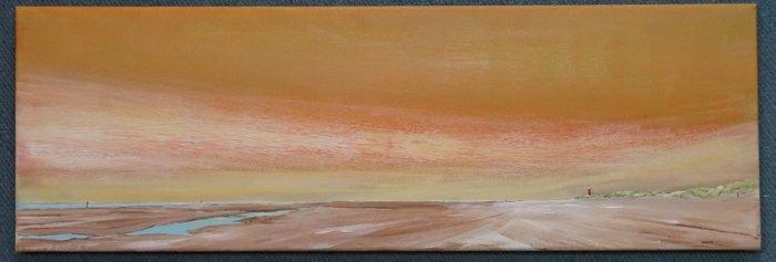 Franklin Meijer (1945) - Texel - Strand - zomeravond, Antiek en Kunst, Kunst | Schilderijen | Klassiek