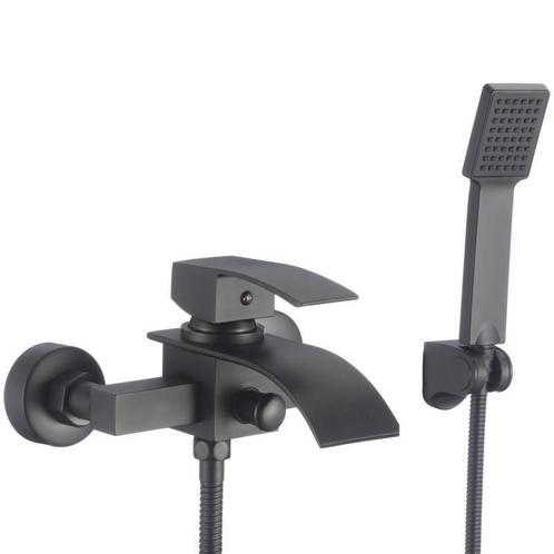 Design badkraan zwart met platte uitloop - elegant en fun..., Doe-het-zelf en Bouw, Sanitair, Nieuw, Ophalen of Verzenden