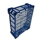 Geperforeerde krat blauw 40x30x12 5 cm lage rand 9 cm, Doe-het-zelf en Bouw, Kratten en Dozen, Ophalen of Verzenden, Nieuw