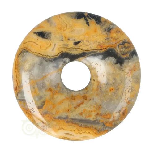 Crazy Lace Agaat donut hanger 12 - Ø 4 cm, Handtassen en Accessoires, Edelstenen, Nieuw, Verzenden