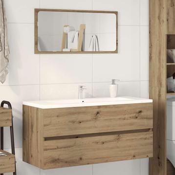 vidaXL Wastafelkast 100x38,5x45 cm bewerkt hout artisanaal, Verzenden