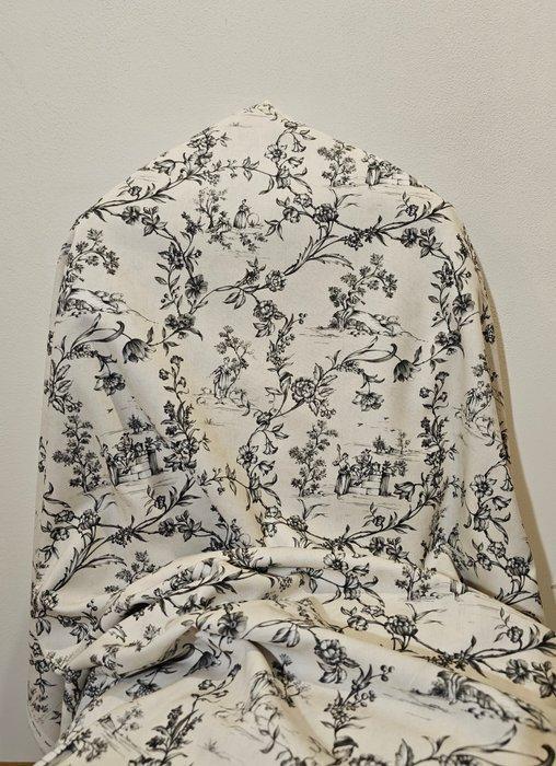 Exclusief origineel Toile de Jouy stof - klassiek ontwerp -, Antiek en Kunst, Antiek | Tapijten, Tafelkleden en Textiel