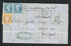 Frankrijk 1864 - Zeldzame brief met correspondentie-gezant, Timbres & Monnaies, Timbres | Europe | France