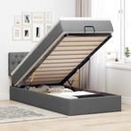 vidaXL Ottoman bed met matras 80x200cm stof donkergrijs, Huis en Inrichting, Slaapkamer | Bedden, Verzenden, Nieuw