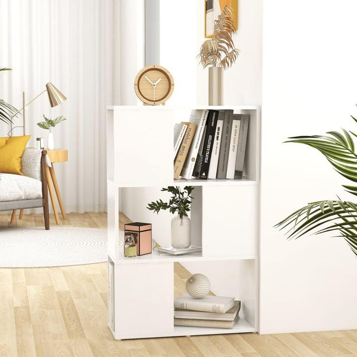 vidaXL Boekenkast/kamerscherm 60x24x94 cm bewerkt hout wit, Huis en Inrichting, Kasten | Boekenkasten, Nieuw, Verzenden