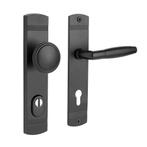 Retro buitendeurbeslag knop/klink PC92 in mat zwart met k..., Doe-het-zelf en Bouw, Ophalen of Verzenden, Nieuw, Koper of Messing