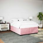 vidaXL Bedframe fluweel roze 140x200 cm, Verzenden