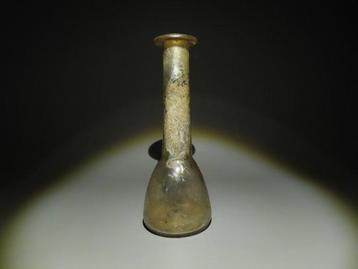 Oud-Romeins Glas Fles, 1e - 2e eeuw na Christus. 21 cm