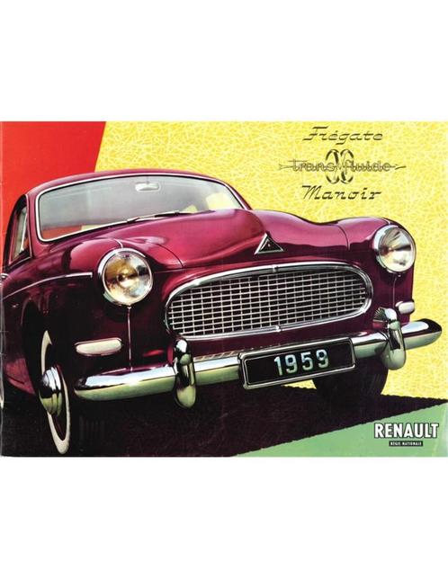 1959 RENAULT FREGATE | MANOIR BROCHURE, Boeken, Auto's | Folders en Tijdschriften