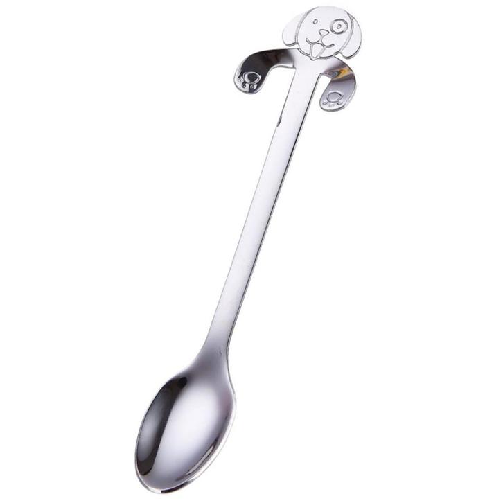 Fako Bijoux - Theelepel / Koffielepel Hangende Hond - Zilver, Huis en Inrichting, Keuken | Bestek, Verzenden