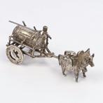 J. Weeda - Bierwagen met Ossen - Personnage miniature -, Antiek en Kunst