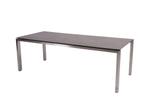4 Seasons Outdoor Goa tafel RVS met HPL blad dark grey 220, Tuin en Terras, Nieuw