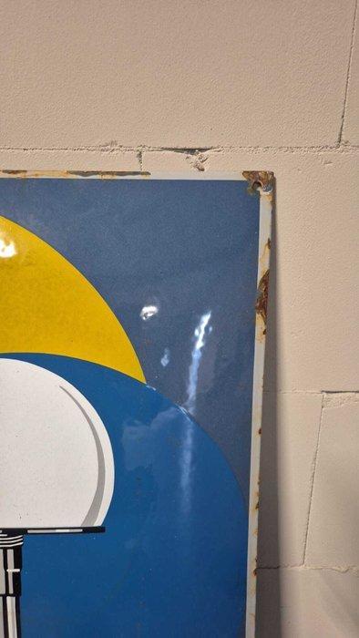 Emaille reclame bord Bauhaus - Reclamebord - Emaille, Antiek en Kunst, Antiek | Wandborden en Tegels