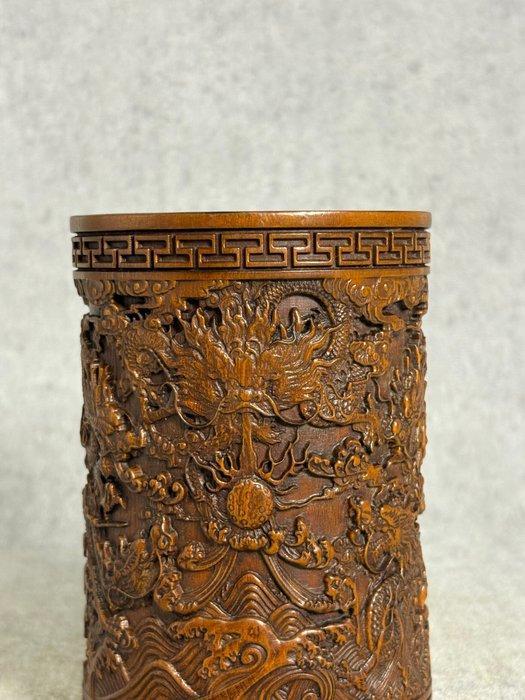 GRATIS VERZENDING Brushpot draak - Buxushout - China - Eind, Antiek en Kunst, Antiek | Overige Antiek
