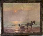 Albert Caullet (1875-1950) - La pêche aux crevettes à cheval
