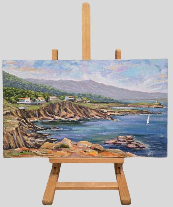 Emilio Pou (XX) - NO RESERVE - Costa de luz, Antiek en Kunst, Kunst | Schilderijen | Klassiek