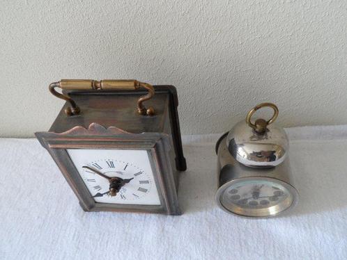 Réveil, Réveils (2) - Antique Laiton, nickel, verre, fer,, Antiek en Kunst, Antiek | Klokken