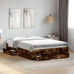 vidaXL Bedframe met lades bewerkt hout gerookt eikenkleurig, Huis en Inrichting, Slaapkamer | Bedden, Verzenden, Nieuw