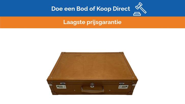 Bieden: Castiglioni Giovanni brown leather, Bijoux, Sacs & Beauté, Valises, Enlèvement ou Envoi