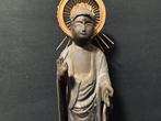 Large antique wooden sculptured Amida Nyorai Buddhist, Antiek en Kunst