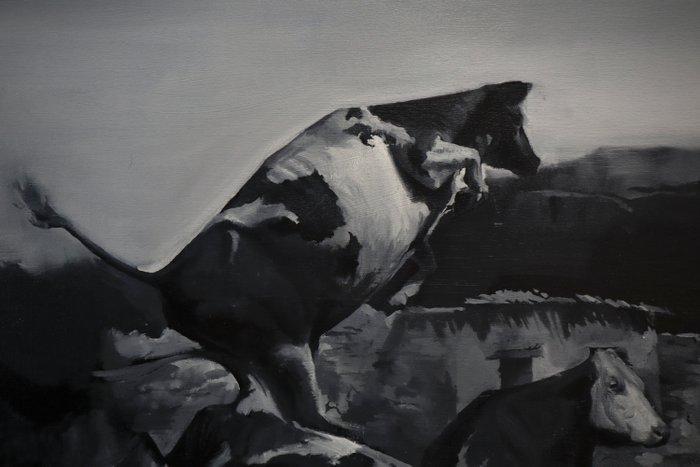 Samuel M Saucedo - El ritmo frenético del tiempo, Antiquités & Art, Art | Peinture | Moderne