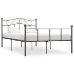 Bedframe metaal grijs 160x200 | Retour Deal | 35% Korting, Huis en Inrichting, Slaapkamer | Bedden, Verzenden, 200 cm, Metaal