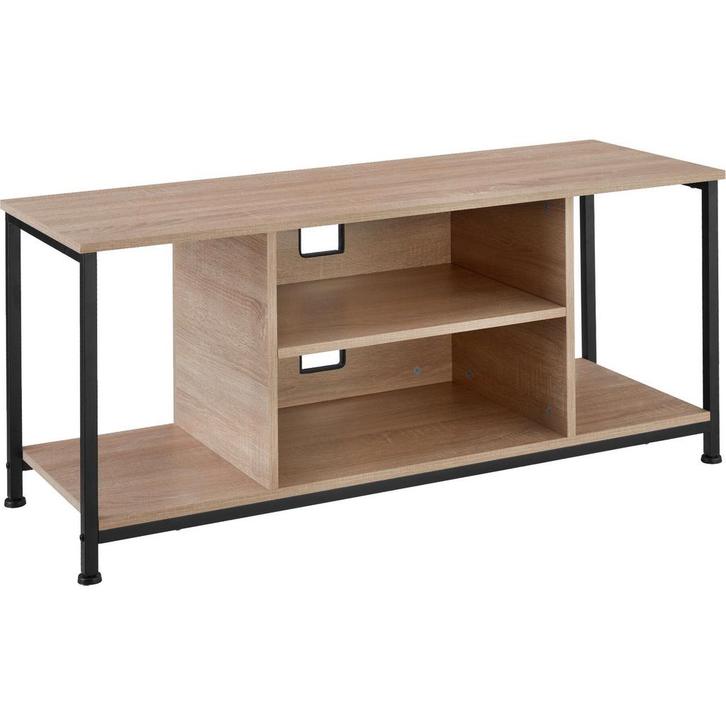 tectake TV-meubel met 4 open vakken en verstelbare plank - 1, Huis en Inrichting, Kasten |Televisiemeubels, Verzenden