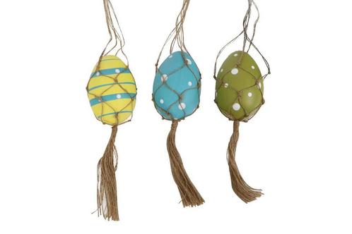 Macrame eihangers blauw mix handmade 3 verschillende, Hobby en Vrije tijd, Knutselen, Nieuw