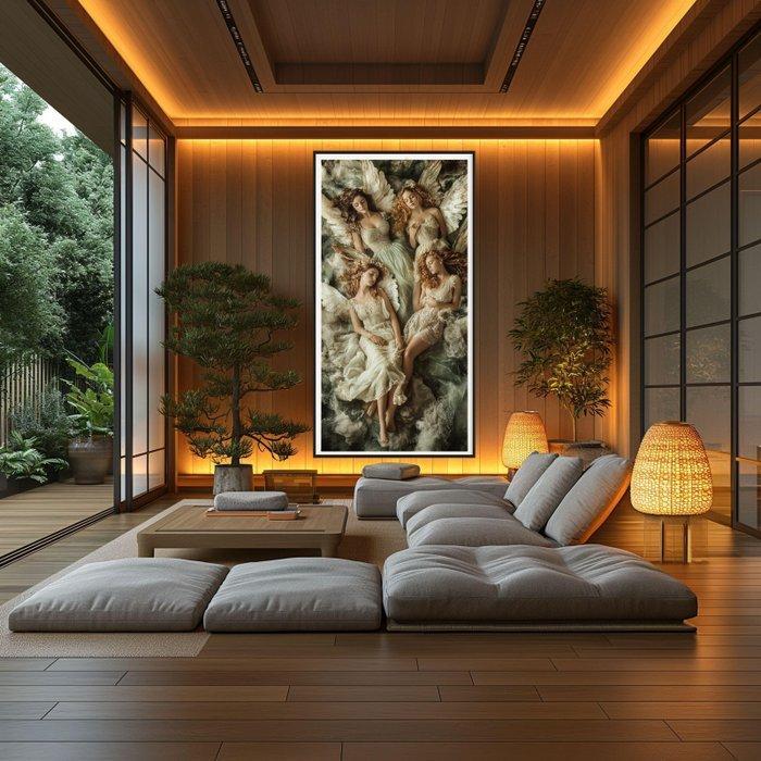 Anne Dias - (XXL) Celestial dance above the clouds, Antiek en Kunst, Kunst | Designobjecten